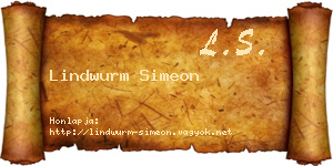 Lindwurm Simeon névjegykártya